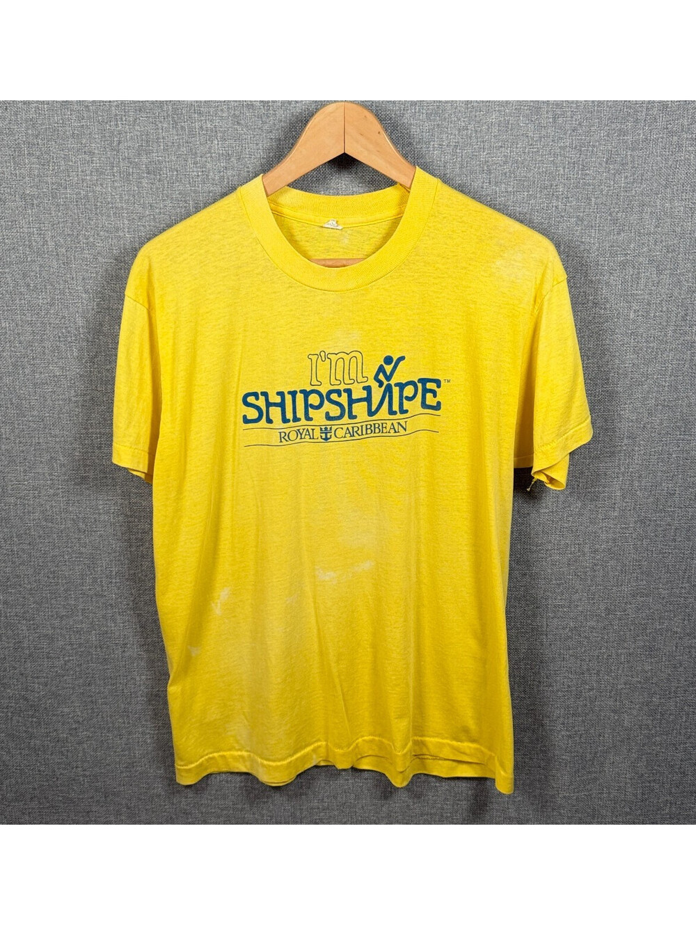 Vintage 80s Royal Caribbean I'm Shipshape Cruise T-Shirt Size L Screen Stars
